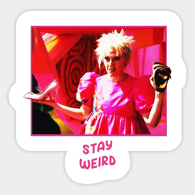 stay weird barbie Sticker by kalush club